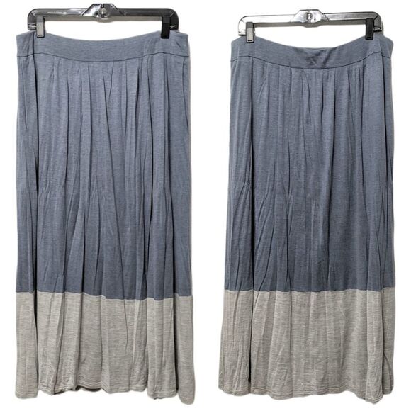 EILEEN FISHER Colorblock Jersey Maxi Skirt L - Picture 1 of 8